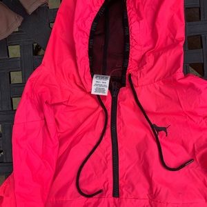 PINK Windbreaker Quarter Zip Hoodie